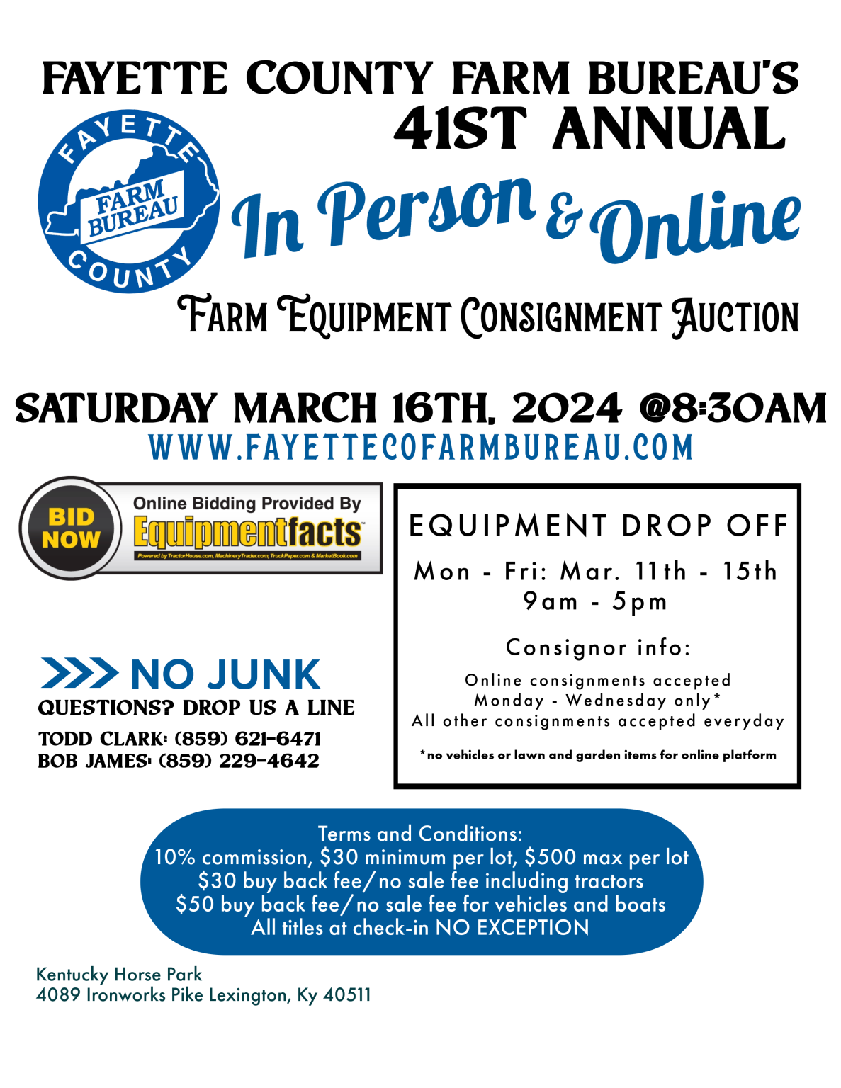 Auction Fayette County Farm Bureau Federation